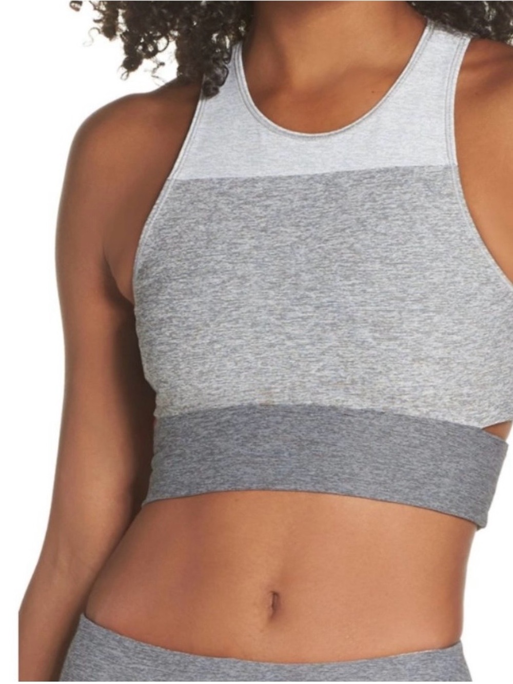 Outdoor Voices LongLine Grey Sports Bra